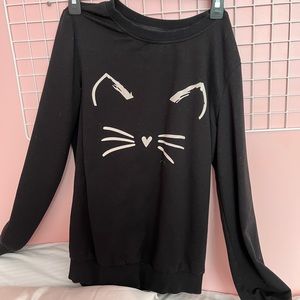 Black cat sweater or crewneck
